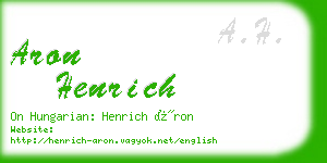 aron henrich business card